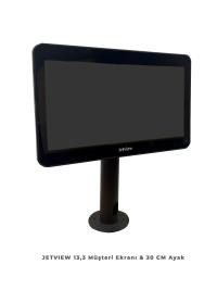 MNT-JETVIEW 13.3" AYAKLI MÜŞTERİ EKRANI VGA 2. EKRAN 